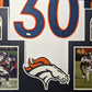 Framed Denver Broncos Terrell Davis Autographed Signed Jersey Jsa Coa