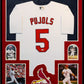 Framed In Suede St Louis Cardinals Albert Pujols Autographed Jersey Beckett Holo