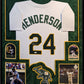 Framed In Suede Oakland A's Rickey Henderson Autographed Signed Jersey Jsa Coa