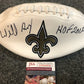 Willie Roaf Autographed Signed Inscribe New Orleans Saints Logo Football Jsa Coa