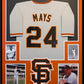 Framed San Francisco Giants Willie Mays Autographed Signed Jersey Say Hey Holo