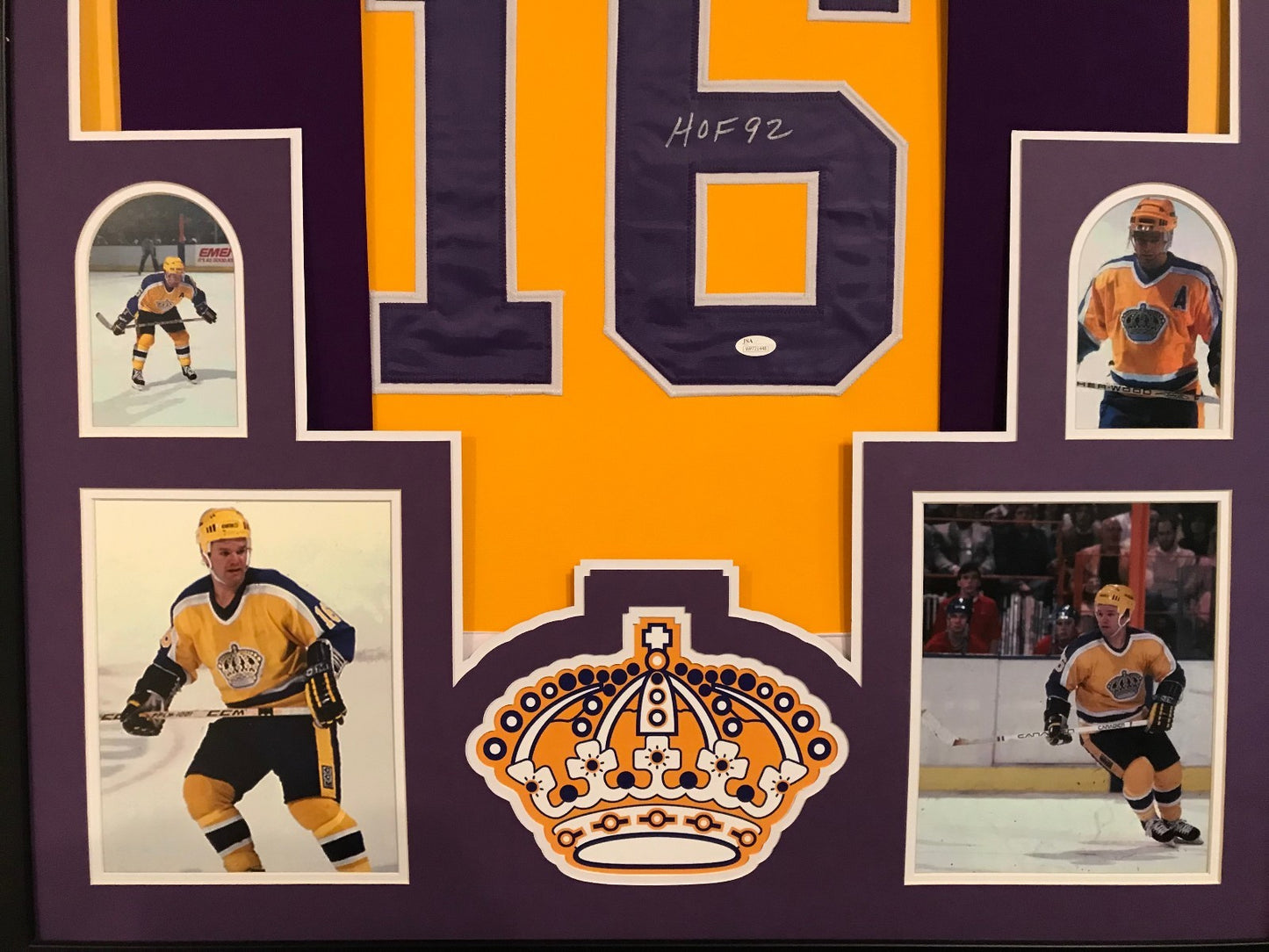 Framed Marcel Dionne Autographed Signed Inscribed L.A. Kings Jersey Jsa Coa