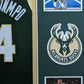 Framed Milwaukee Bucks Giannis Antetokounmpo Autographed Signed Jersey Jsa Coa