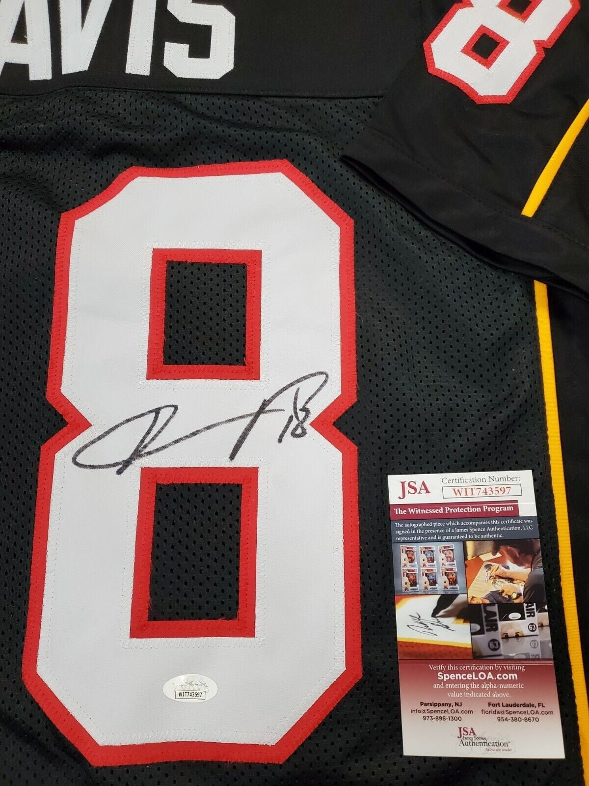 Maryland Terrapins Vernon Davis Autographed Signed Jersey Jsa Coa