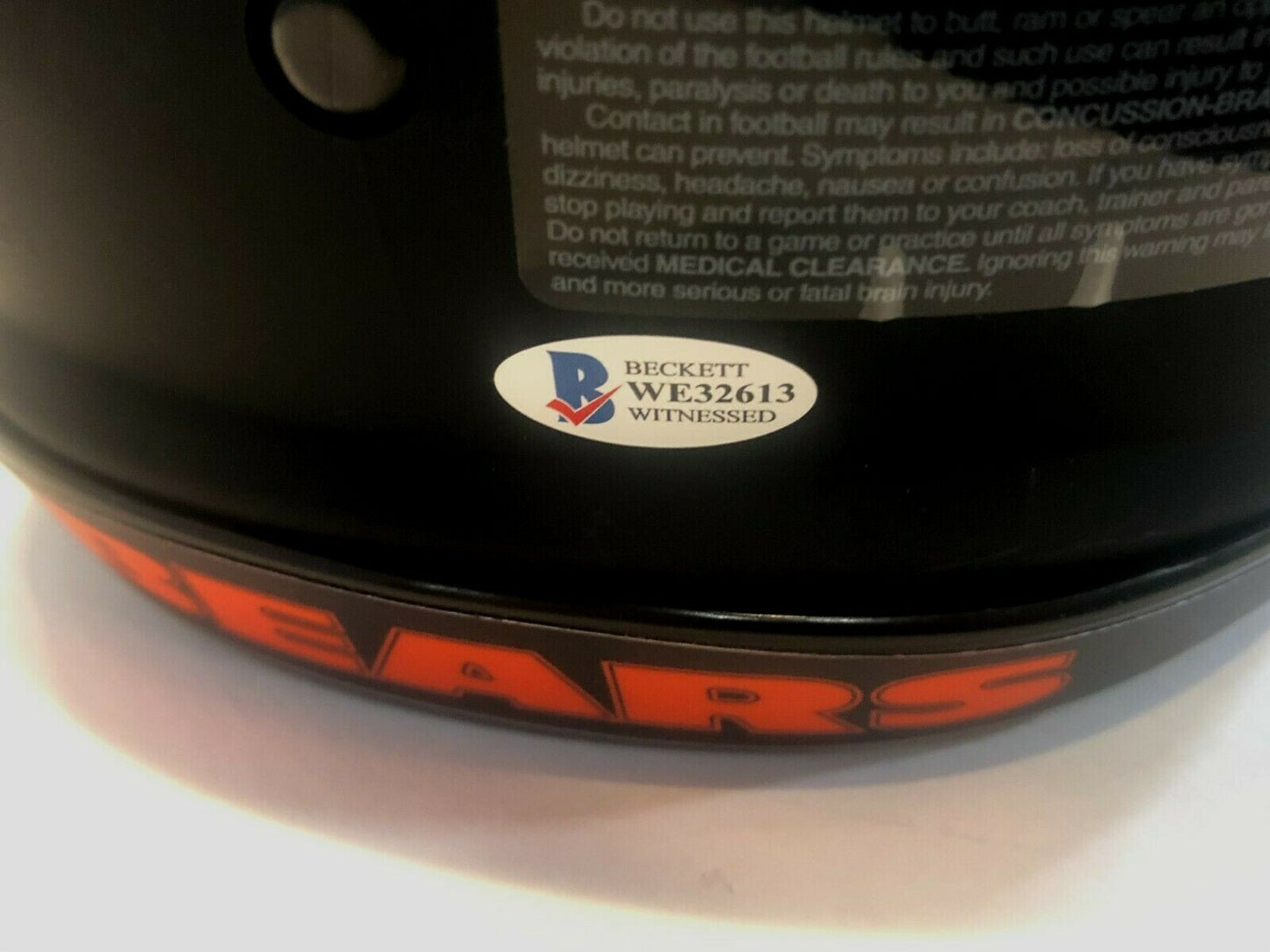 Charles Tillman Signed Chicago Bears Full Size Authentic Eclipse Helmet Bas Coa