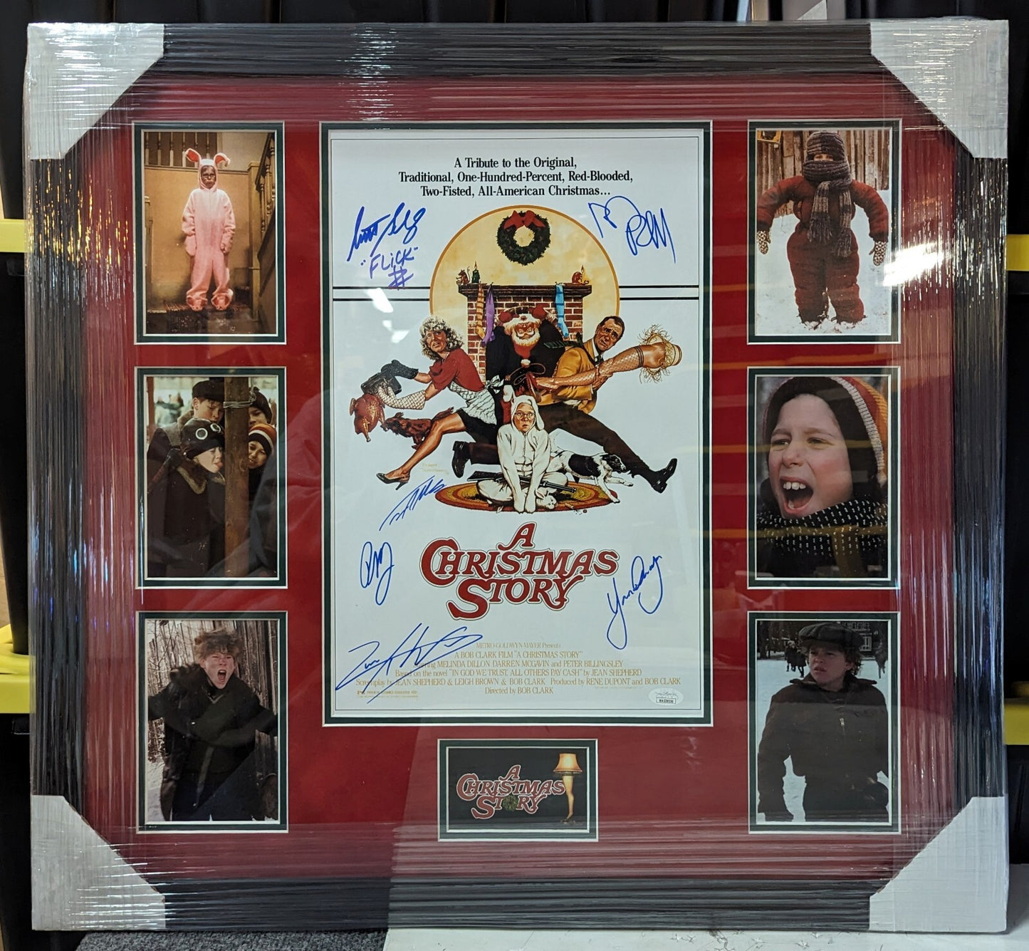 Custom Framed A Christmas Story 11X17 Movie Poster Signed By 6 Actors Jsa Coa