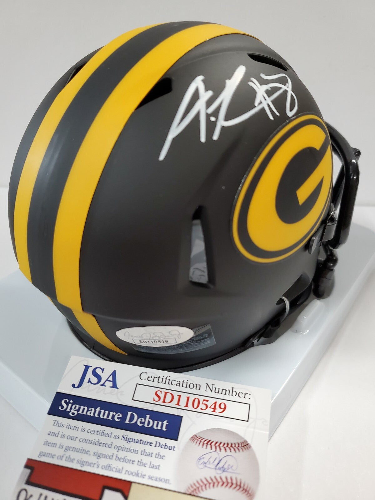 Green Bay Packers Amari Rodgers Autographed Signed Eclipse Mini Helmet Jsa Coa