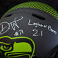 Seattle Seahawks Devon Witherspoon Signed Full Size Eclipse Authentic Helmet Bas