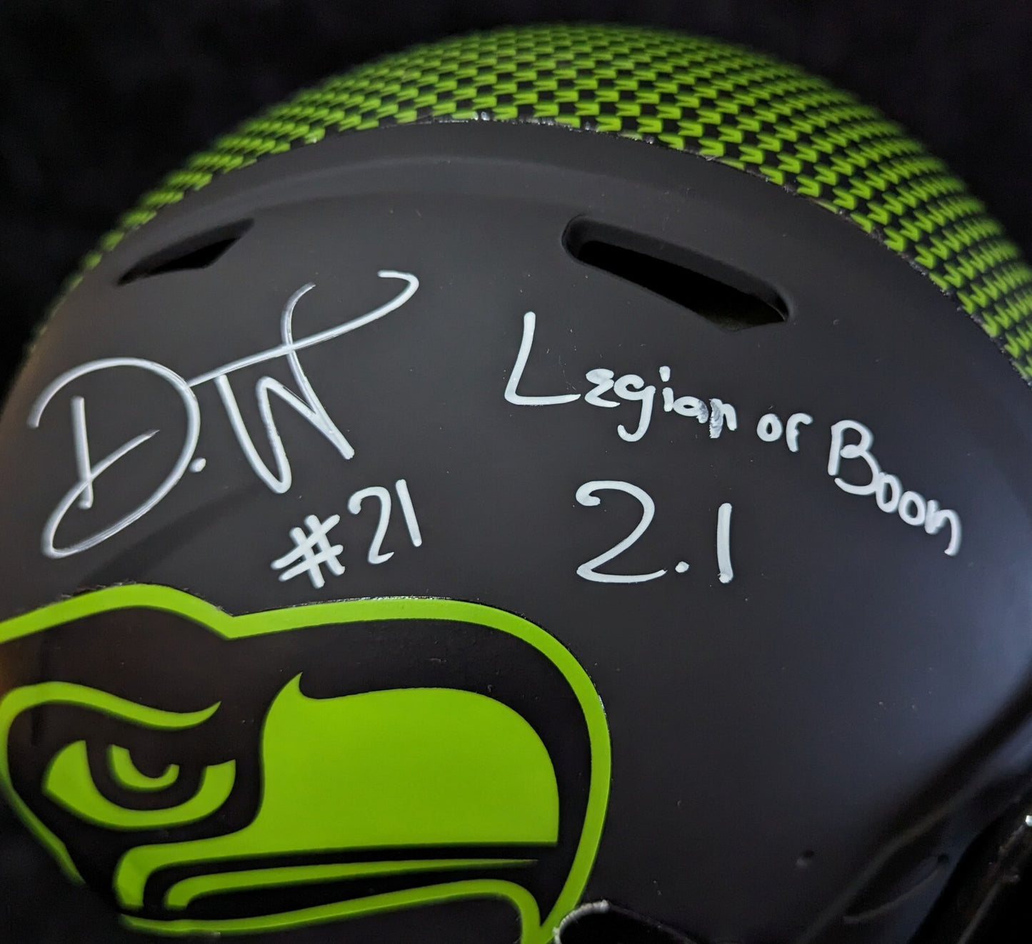 Seattle Seahawks Devon Witherspoon Signed Full Size Eclipse Authentic Helmet Bas
