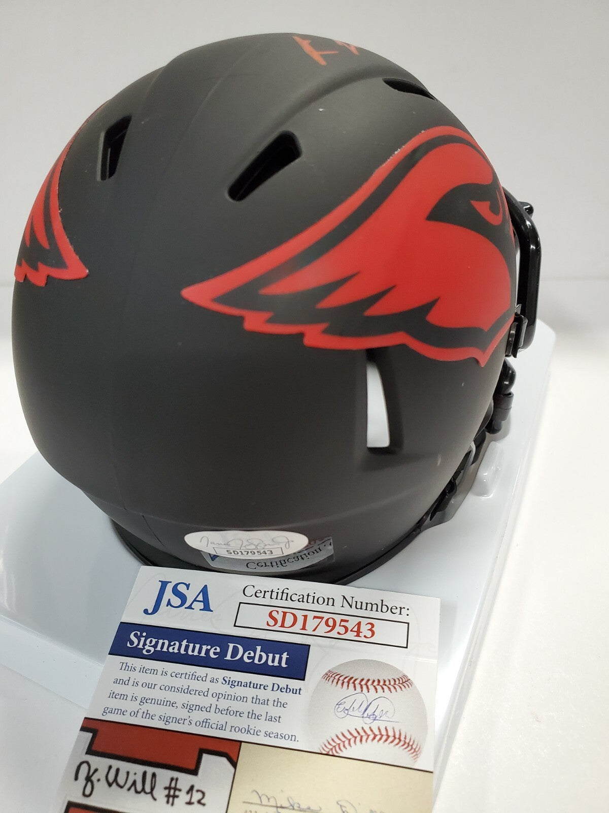 Arizona Cardinals Rondale Moore Autographed Eclipse Mini Helmet Jsa Coa