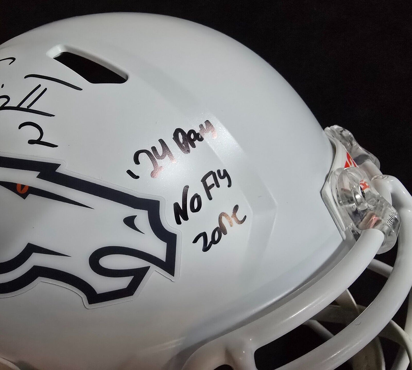 Denver Broncos Pat Surtain Ii Signed 2X Insc Replica Full Size Helmet Beckett