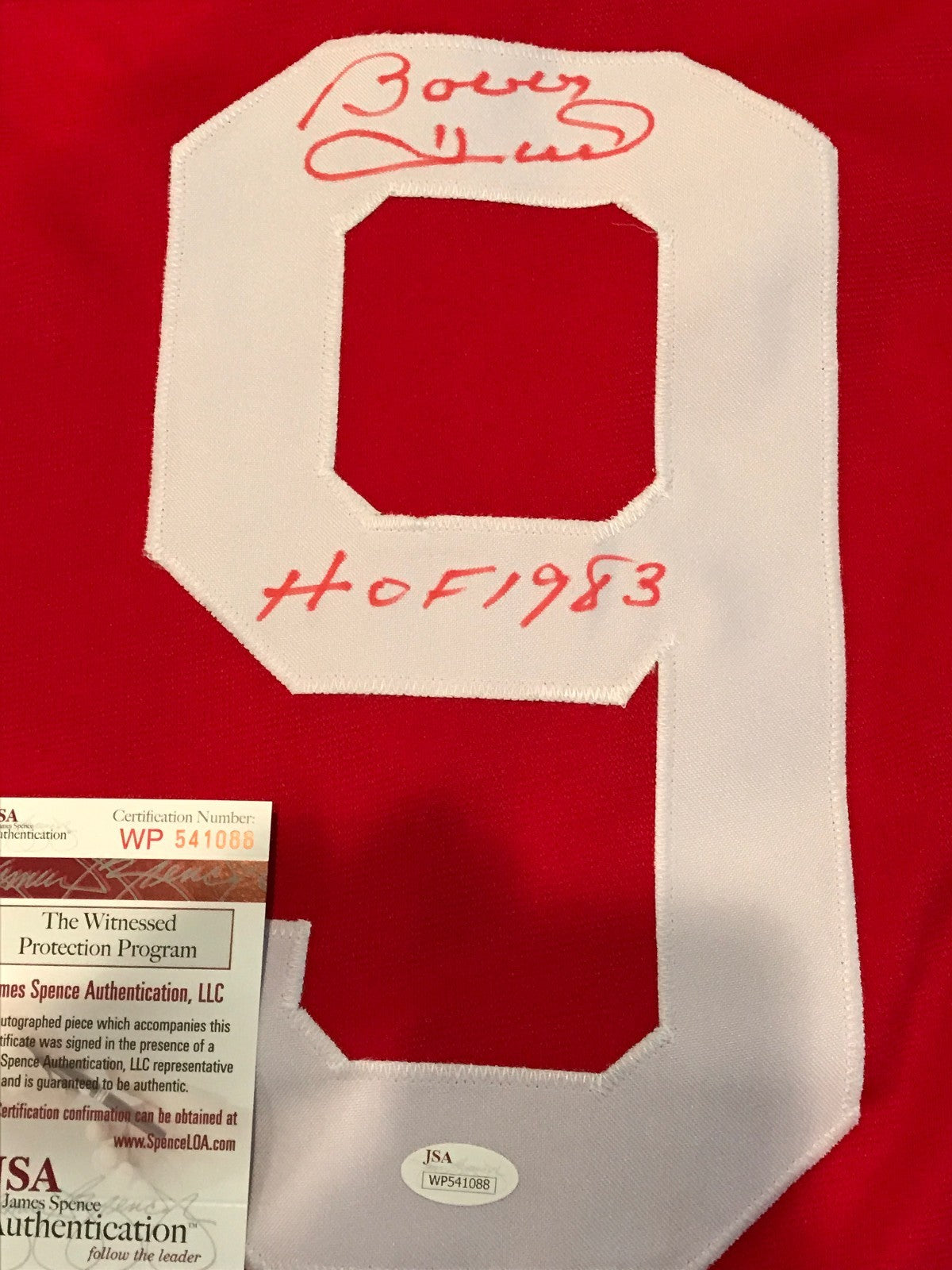 Bobby Hull Autographed Signed Inscribed Canada Jersey Jsa  Coa