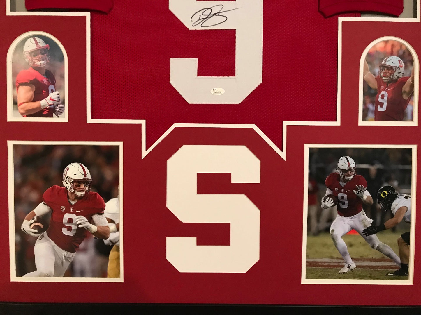 Framed Dalton Schultz Autographed Signed Stanford Cardinals Jersey Jsa Coa