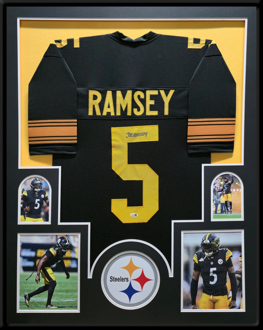 Framed Pittsburgh Steelers Jalen Ramsey Autographed Signed Jersey Jsa Coa