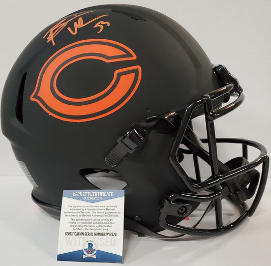 Brian Urlacher Signed Bears Full Size Authentic Eclipse Helmet Beckett Coa