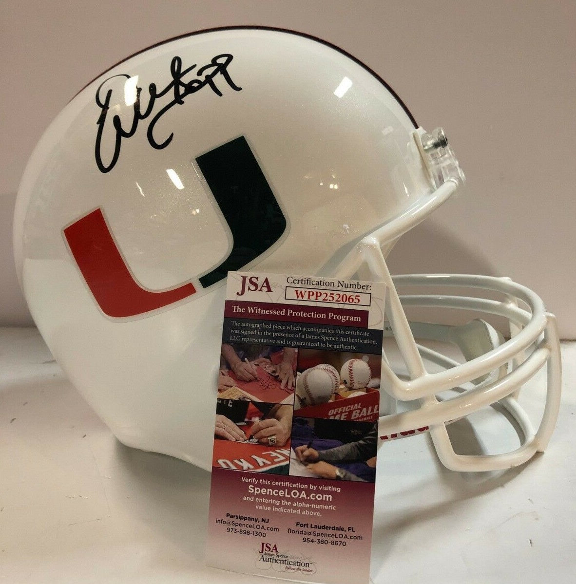 Warren Sapp Autographed Signed Miami Hurricanes Full Size Helmet Jsa Coa