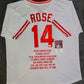 Cincinnati Reds Pete Rose Autographed Signed Custom Stat Jersey Jsa Coa