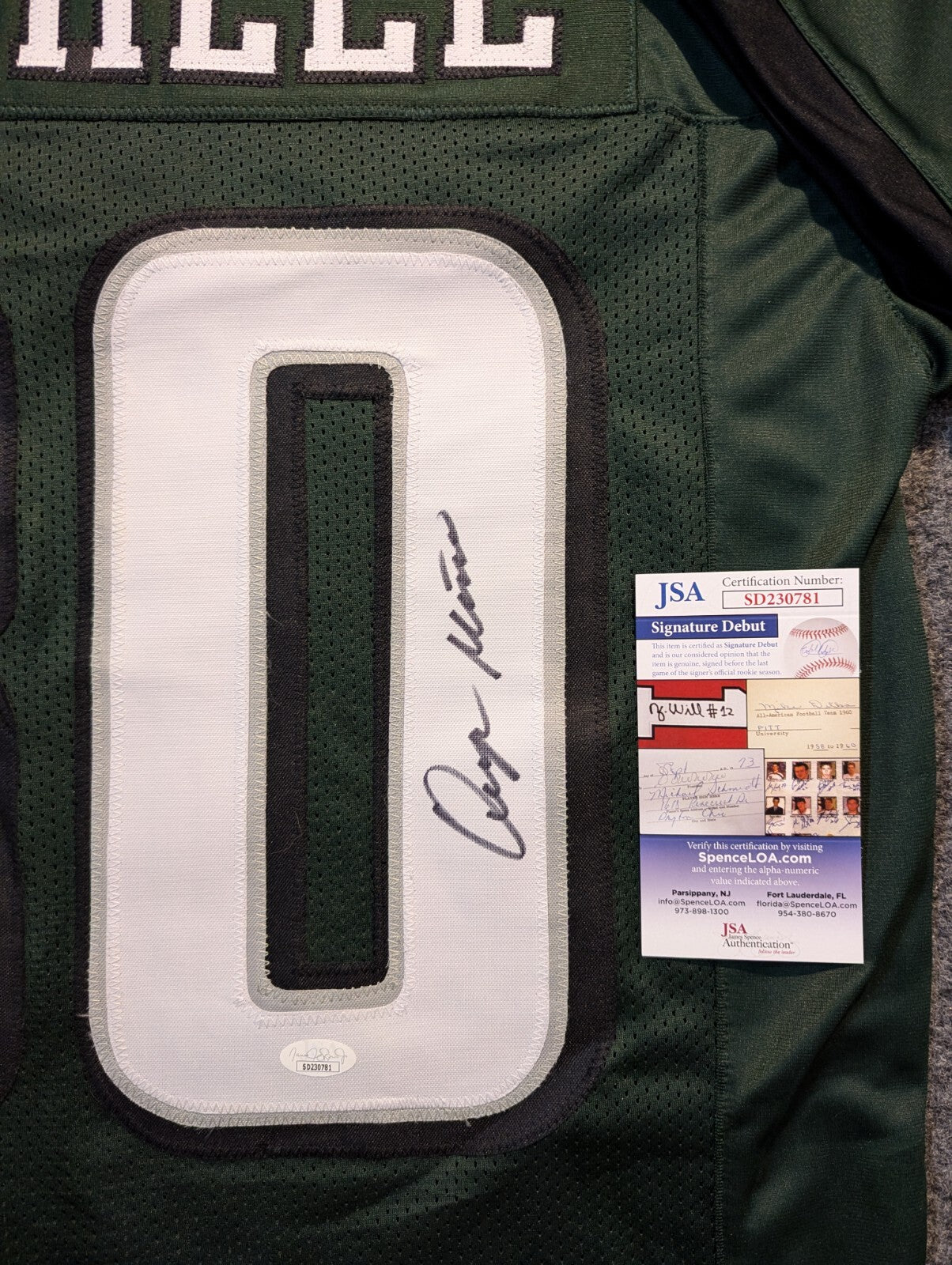 Philadelphia Eagles Quinyon Mitchell Autographed Signed Jersey Jsa Coa