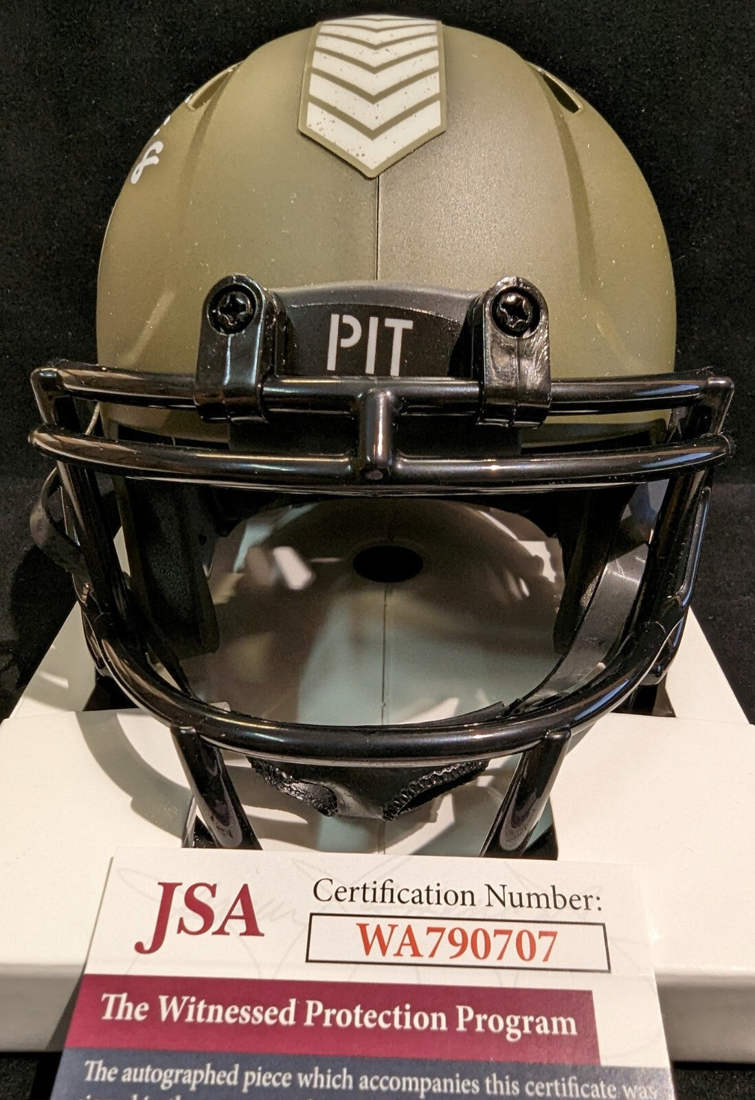 Pittsburgh Steelers Jack Ham Signed Inscribed Salute Mini Helmet Jsa Coa