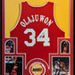 MVP Authentics Framed Houston Rockets Hakeem Olajuwon Autographed Signed Jersey Jsa Coa Sticker 540 sports jersey framing , jersey framing
