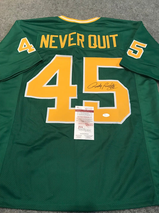 Rudy Ruettiger Autographed Signed Notre Dame Jersey Jsa  Coa