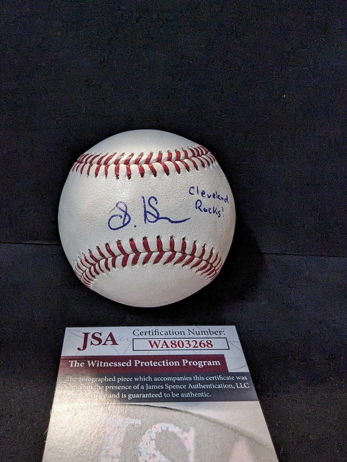 Cleveland Guardians Steven Kwan Autographed Signed Inscribed Baseball Jsa Coa
