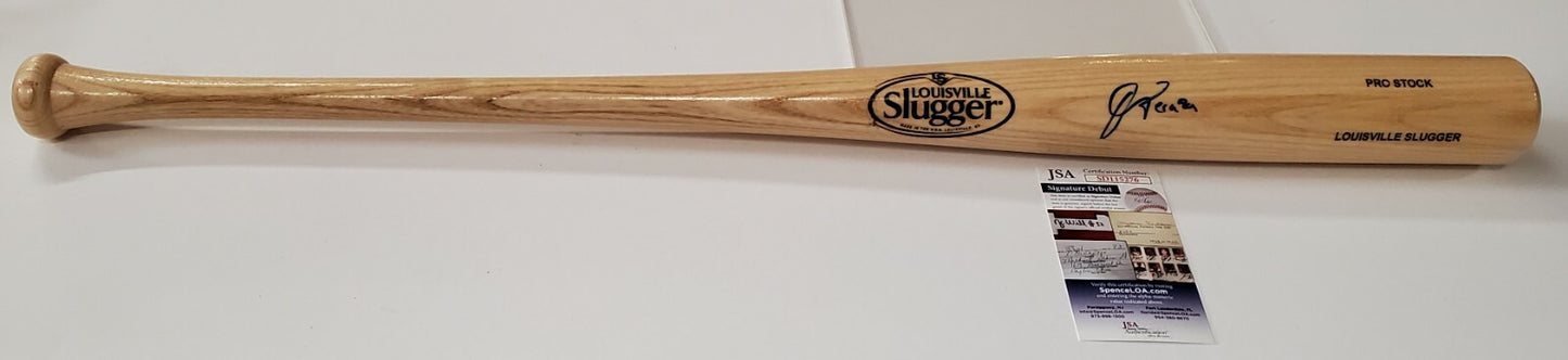 Oswald Peraza Autographed Signed Baseball Bat Jsa Coa