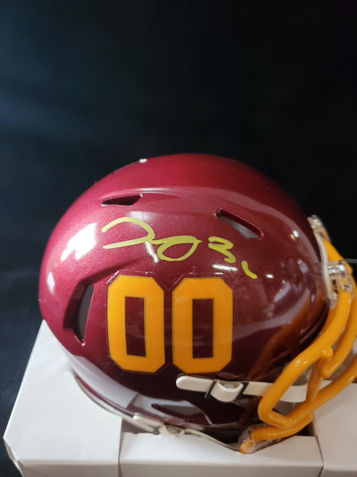Washington Football Team Dyami Brown Autographed Speed Mini Helmet Beckett Holo