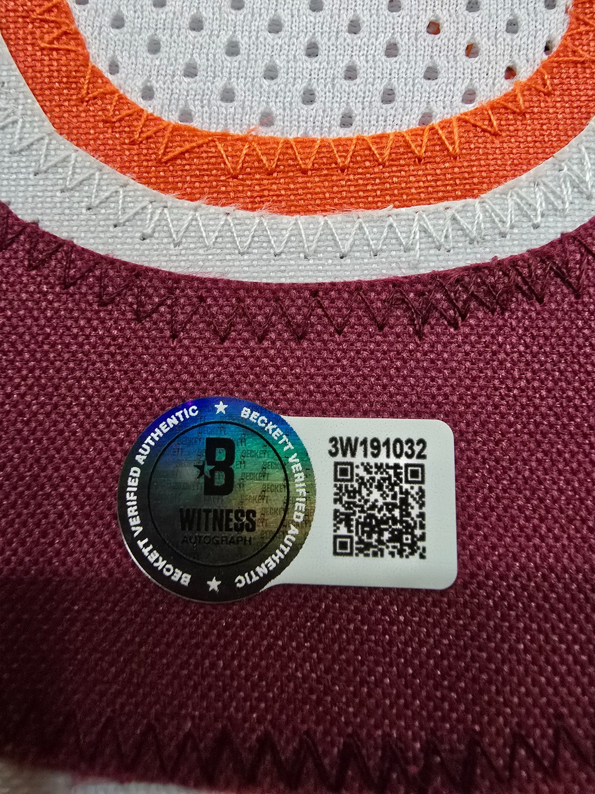 Virginia Tech Hokies Jaylin Lane Signed Autographed Football Jersey Bas Holo