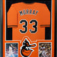 Framed Suede Baltimore Orioles Eddie Murray Signed Inscribed Jersey Jsa Coa