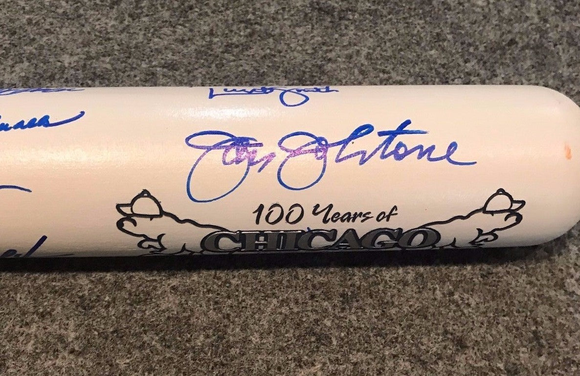 Chicago Cubs Ernie Banks Multi Signed Commemorative Bat Mab/Gtsm Holo