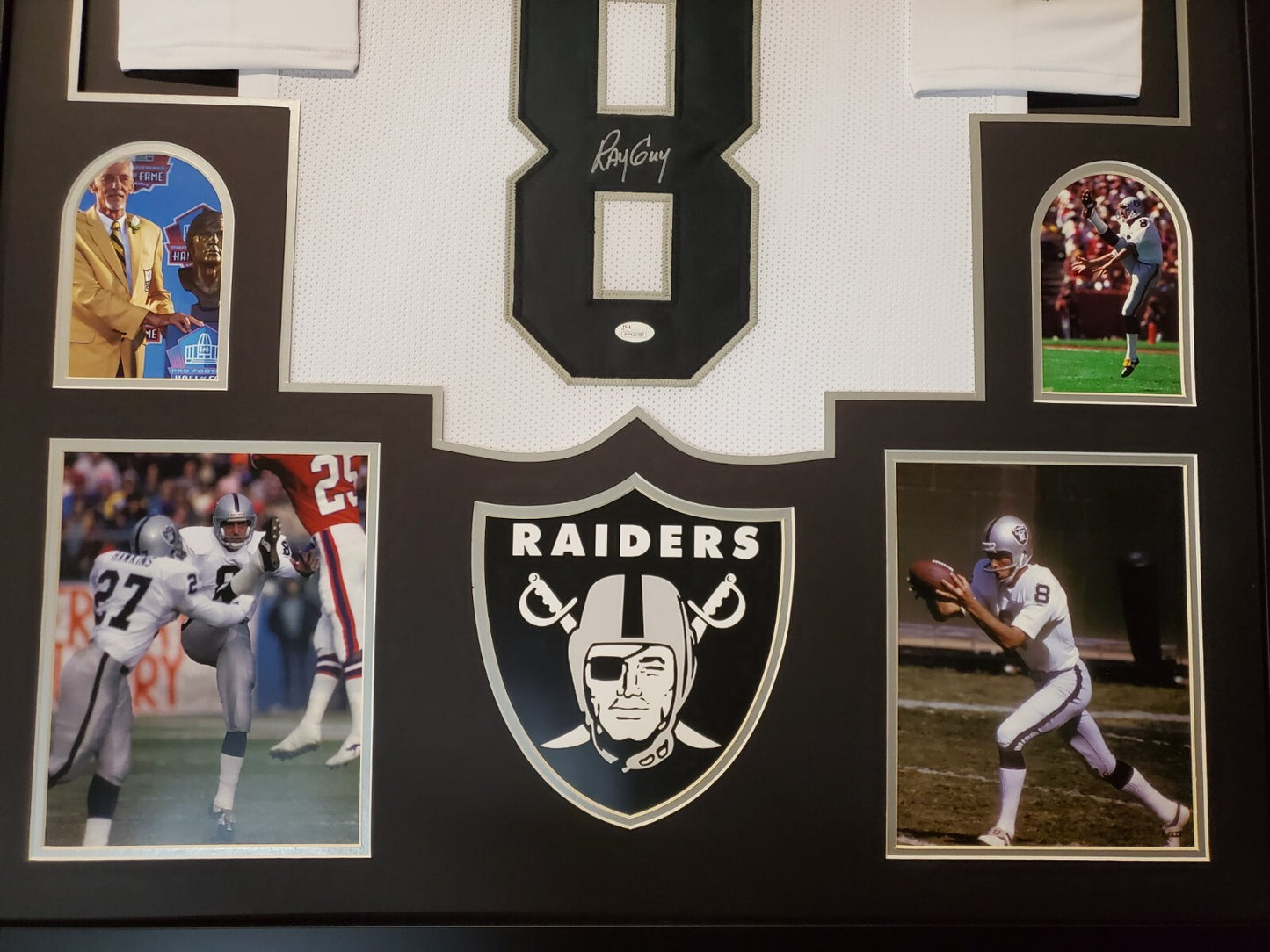 Framed Oakland Raiders Ray Guy Autographed Signed Jersey Jsa Coa
