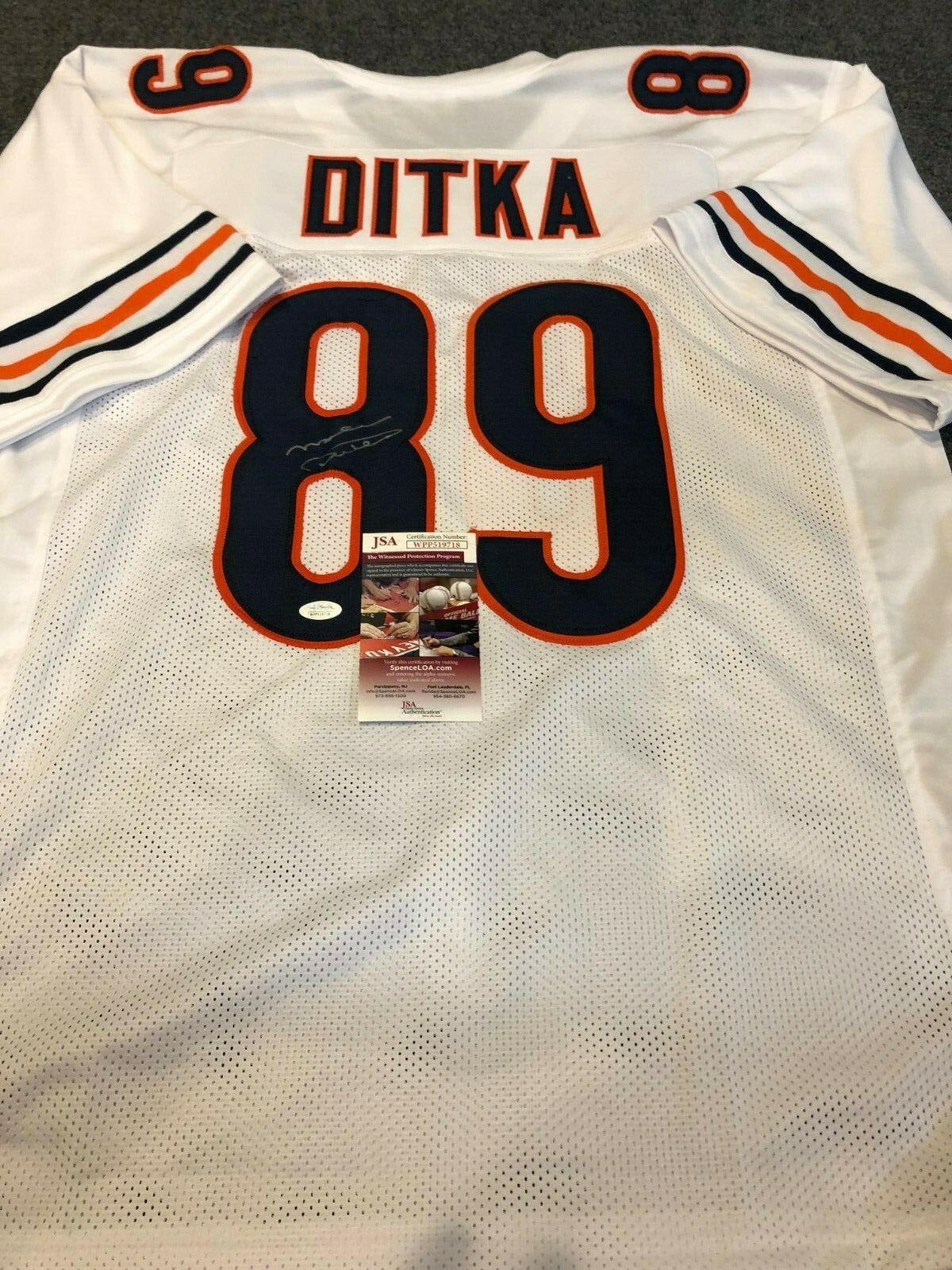 Chicago Bears Mike Ditka Autographed Signed Jersey Jsa  Coa
