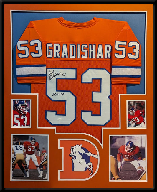 Framed Denver Broncos Randy Gradishar Autographed Signed Jersey Jsa Coa