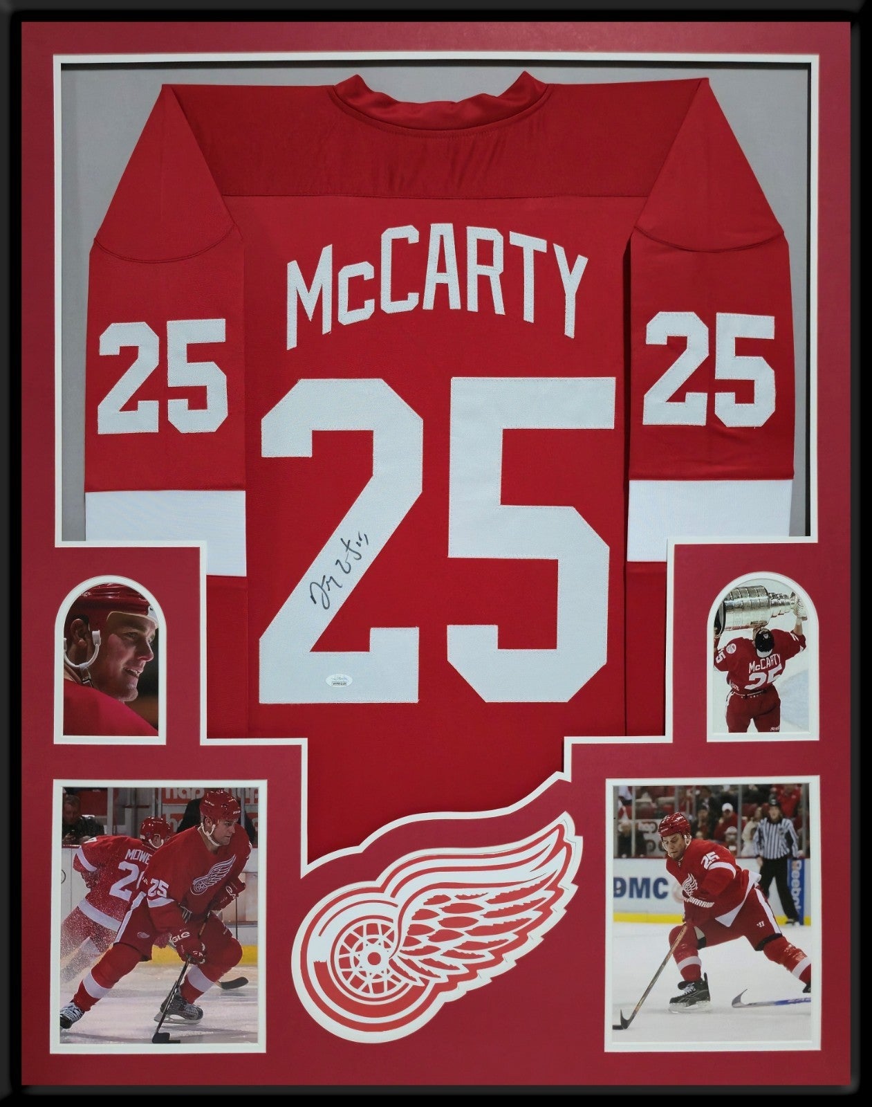 Framed Detroit Red Wings Darren Mccarty Autographed Signed Jersey Jsa Coa