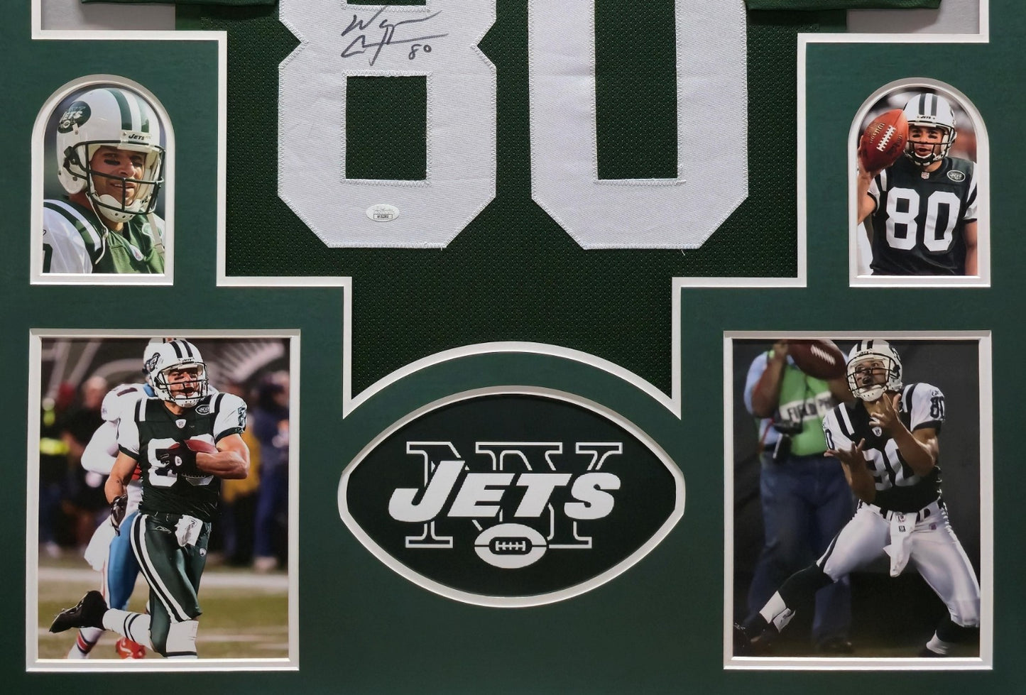 Framed New York Jets Wayne Chrebet Autographed Signed Jersey Jsa Coa