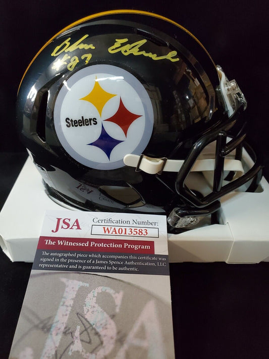 Pittsburgh Steelers Glen Edwards Signed Speed Mini Helmet Jsa Coa