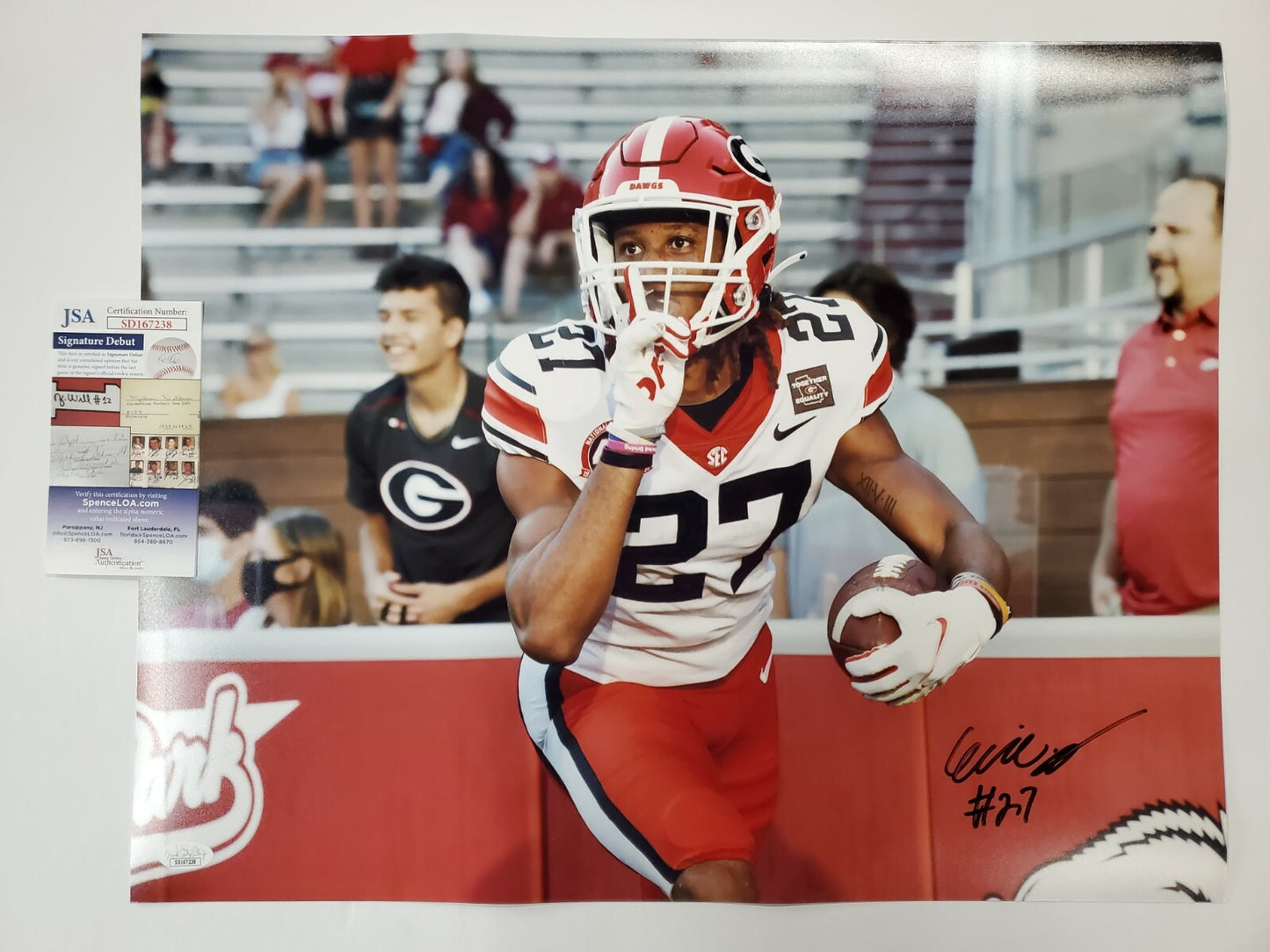 Georgia Bulldogs Eric Stokes Autographed Signed 16X20 Photo Jsa  Coa