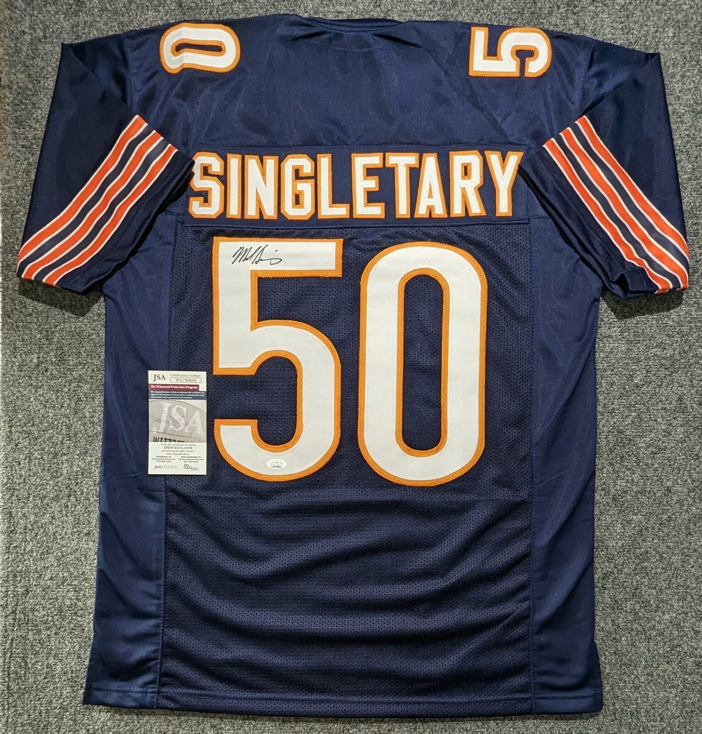Chicago Bears Mike Singletary Autographed Signed Jersey Jsa Coa