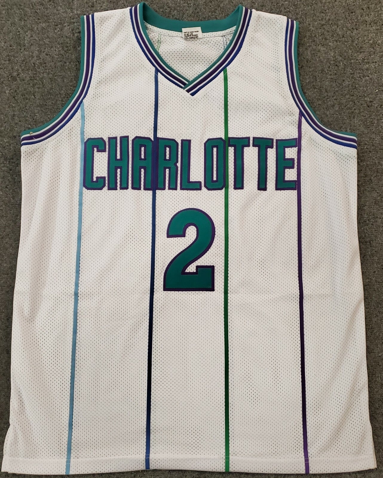 Charlotte Hornets Larry Johnson Autographed Signed Jersey Jsa Coa