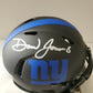 Daniel Jones Autographed In White New York Giants Eclipse Mini Helmet Bas Holo