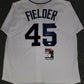 Detroit Tigers Cecil Fielder Autographed Signed Jersey Jsa Coa