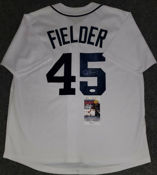 Detroit Tigers Cecil Fielder Autographed Signed Jersey Jsa Coa