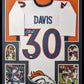 Framed Denver Broncos Terrell Davis Autographed Signed Jersey Jsa Coa