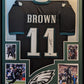 Framed Philadelphia Eagles Aj Brown Autographed Signed Jersey Beckett Holo