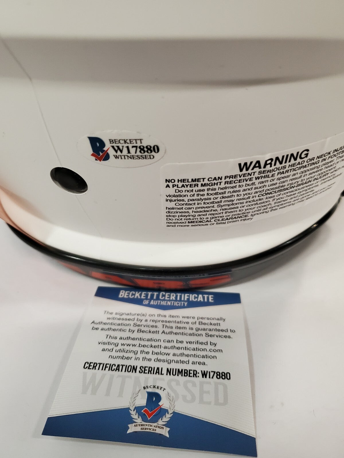 Brian Urlacher Signed Bears Full Size Authentic Lunar Eclipse Helmet Bas Coa