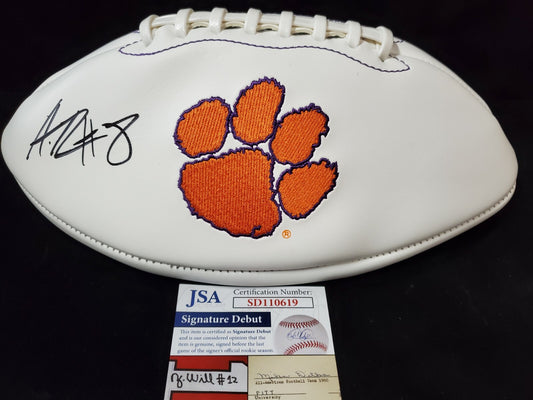 Clemson Tigers Amari Rodgers Autographed Signed Logo Football Jsa Coa