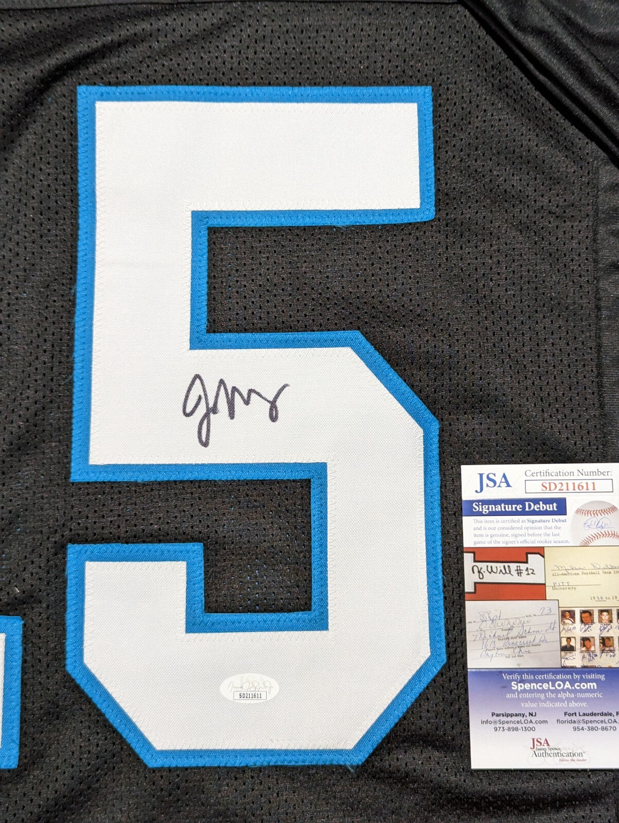 Carolina Panthers Jonathan Mingo Autographed Signed Jersey Jsa  Coa
