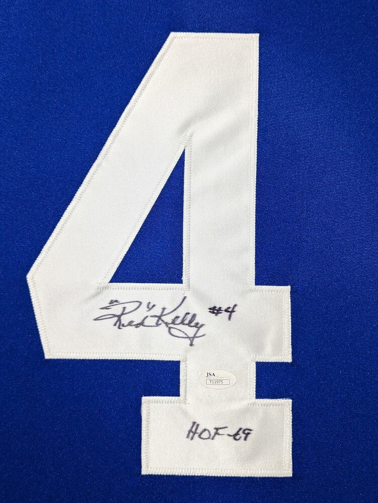 Framed Toronto Maple Leafs Red Kelly Autographed Signed Jersey Jsa Coa