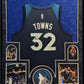 Suede Framed Minnesota Timberwolves Karl Anthony Towns Autographed Jersey Jsa